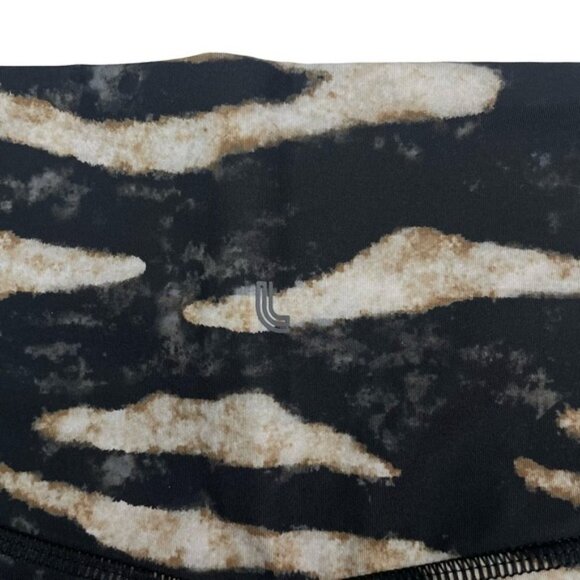 LOLË Burst High-Waisted Ankle Leggings Sz Small Sand Dunes Black - Picture 9 of 9